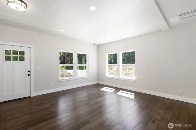 Lots of natural light fill this living space.