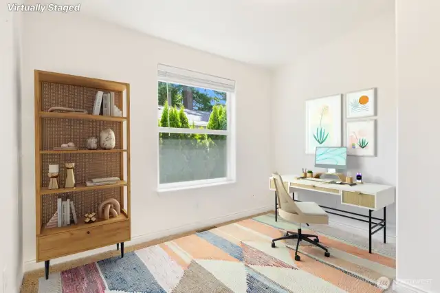 *Virtually Staged*   The office / bonus room nest to the entrance.