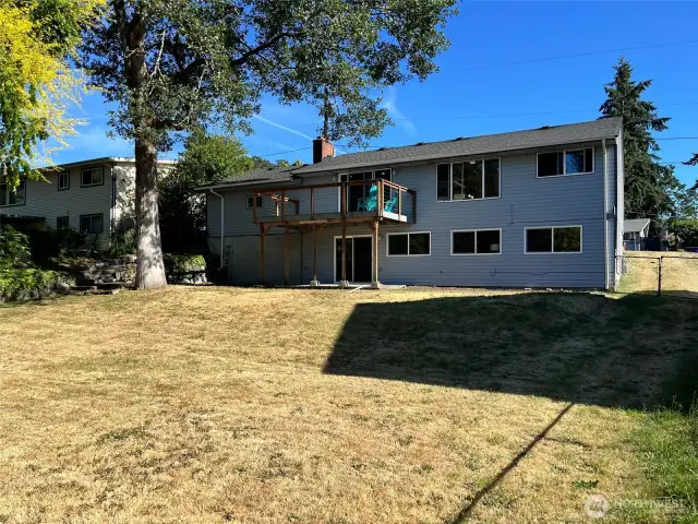 Back yard with side access gate.