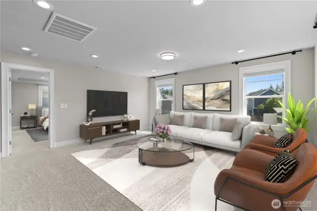 *Virtually Staged* Family Room.