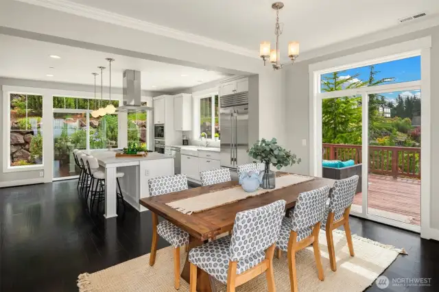 Dining and kitchen