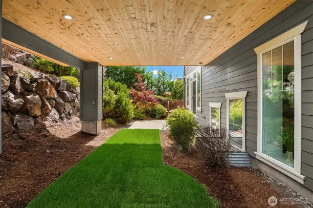 Covered are is wired for your future outdoor kitchen