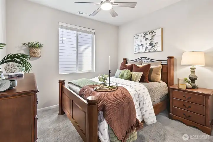 Bedroom one of 3 bedroom rambler in Sultan