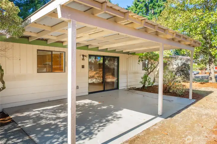 Covered Concrete patio for outdoor living