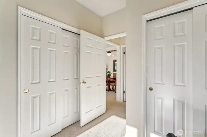TWO closets in primary bedroom