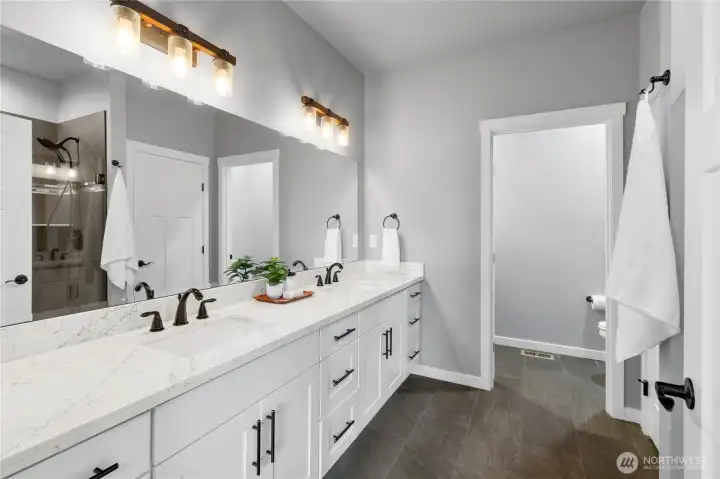 Large primary bath with beautiful walk-in shower