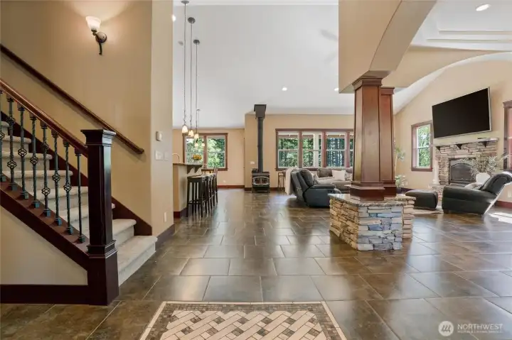 Main House - overlooking the oversized entryway