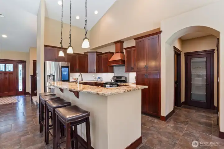 Main House -open concept kitchen with eating bar/ smart refrigerator / top of the line appliances