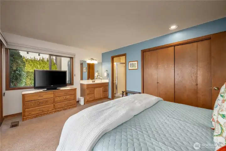 Primary suite features amazing views.