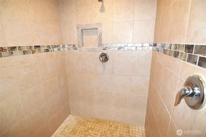 Large w/i shower of the main bathroom