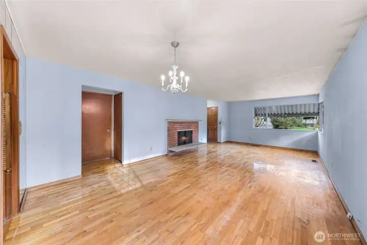 Dining and living room