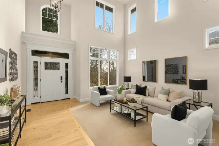 Flooded with light from the ample windows and classic detailing.