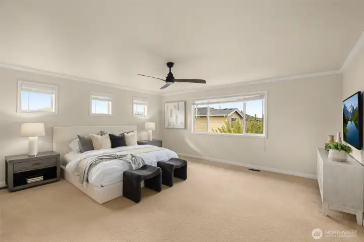 Primary suite with French doors