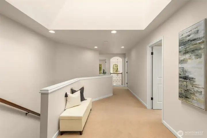 Huge skylight on upstairs hall way