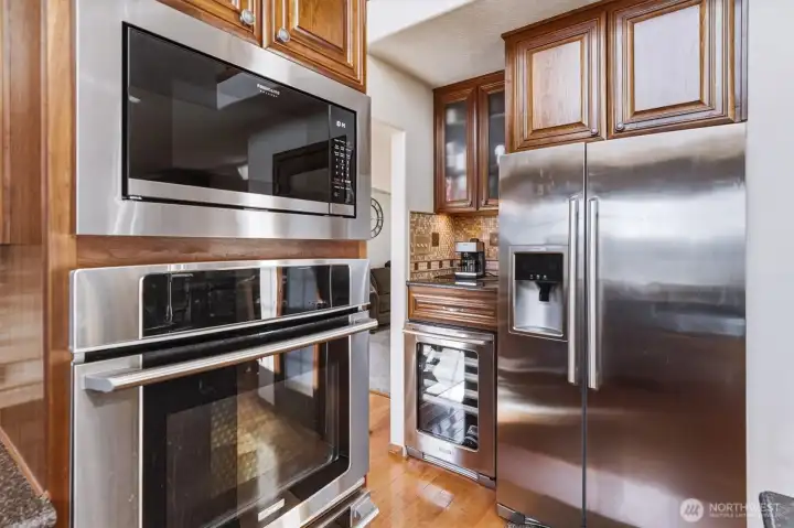 Stainless steel appliance included.