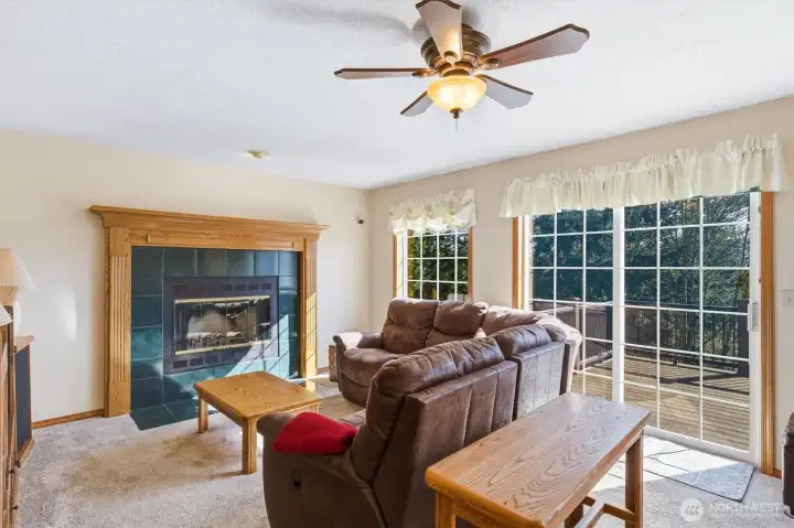 Family room off of the kitchen.