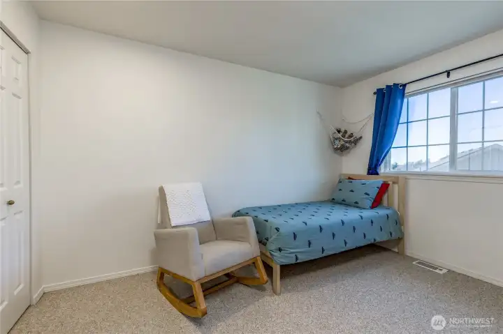 Second bedroom with Olympic mountain view