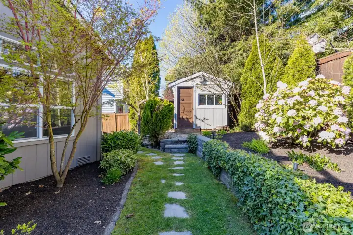 Garden shed for tools and toys