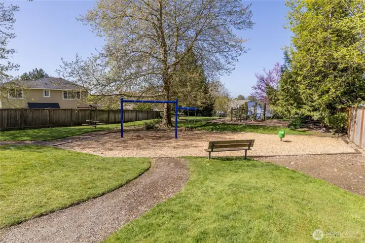 Neighborhood playground just around the corner! Just a 5-minute walk to another community park or to Willow Crest Elementary.