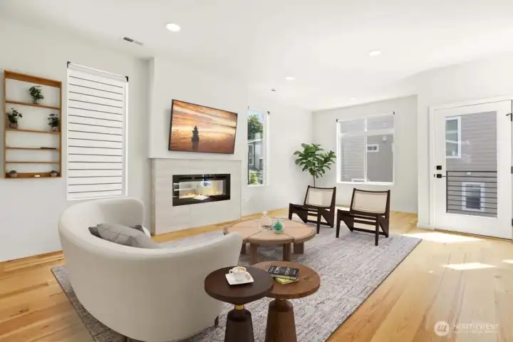 Living room Virtually staged