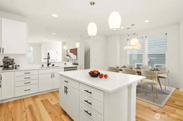 Dining area Virtually staged