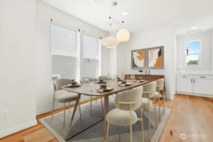 Dining area Virtually staged