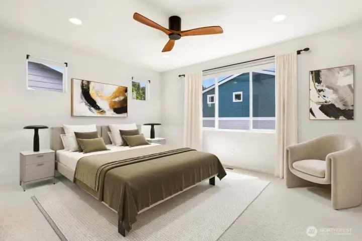 Primary Suite is Virtually staged