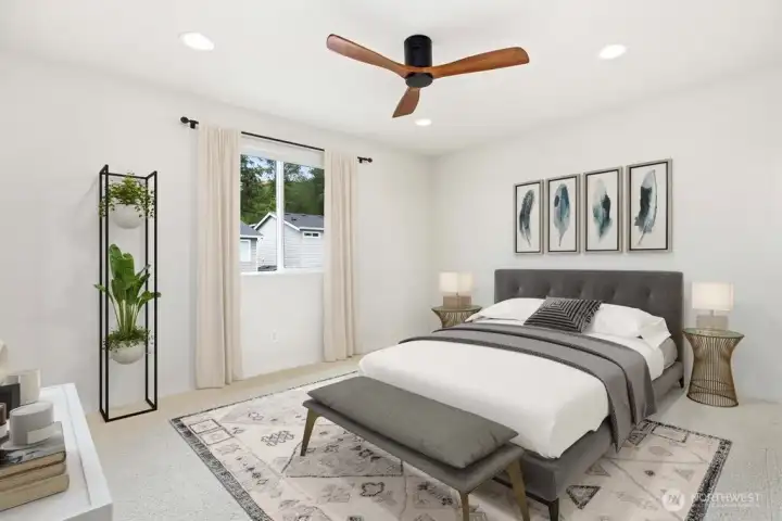 Primary Suite is Virtually staged