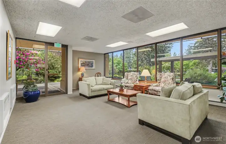 Also off of main entry is this lovely gathering space where you can meet with guests and other residents.
