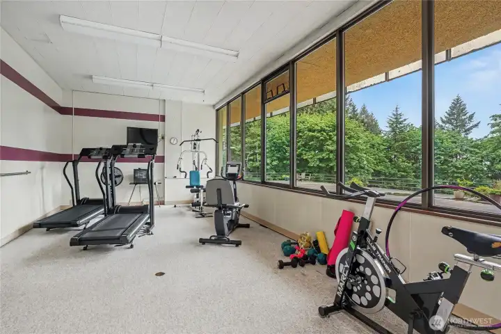 Fitness center off of the main level, let's get in shape for the summer!