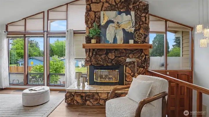 Cozy gas fireplaces that create a warm, inviting atmosphere.