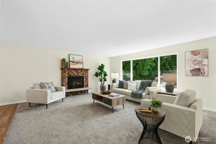 Spacious living area.