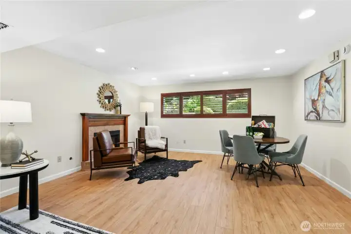 Recreation Room Lower level, front yard window
