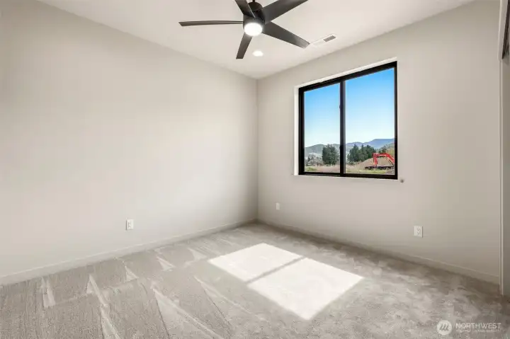 Complete with ceiling fans and A/C.