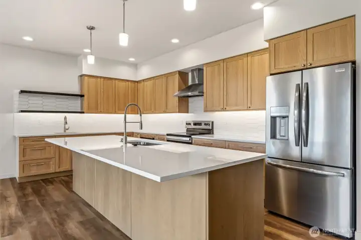 Stainless steel brand new Whirlpool appliances.