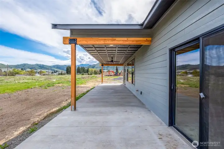 Spacious back patio- step outside and enjoy.