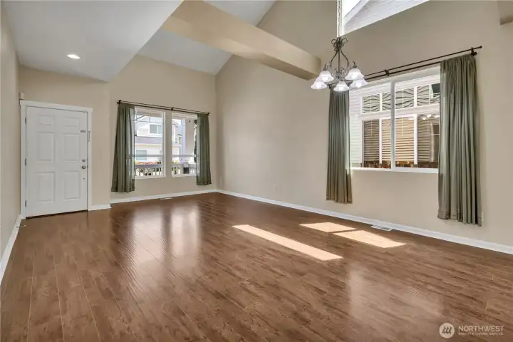 This is a great gathering space and perfect for your everyday meals. Or repurpose this space to a very large living room. This is a great gathering space and perfect for your everyday meals. Or repurpose this space to a very large living room.