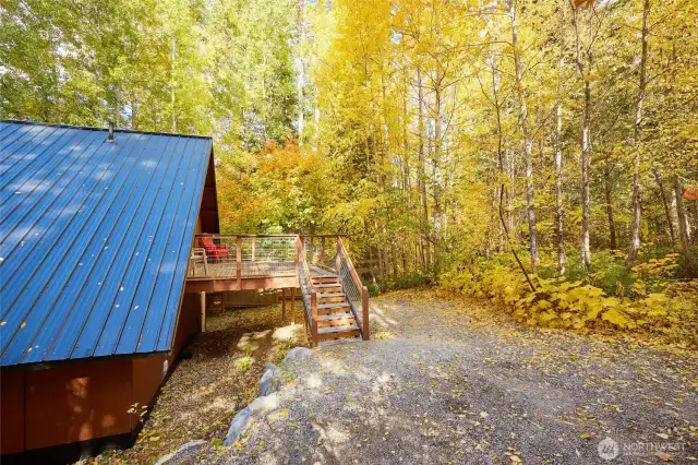 Main home - secluded back deck