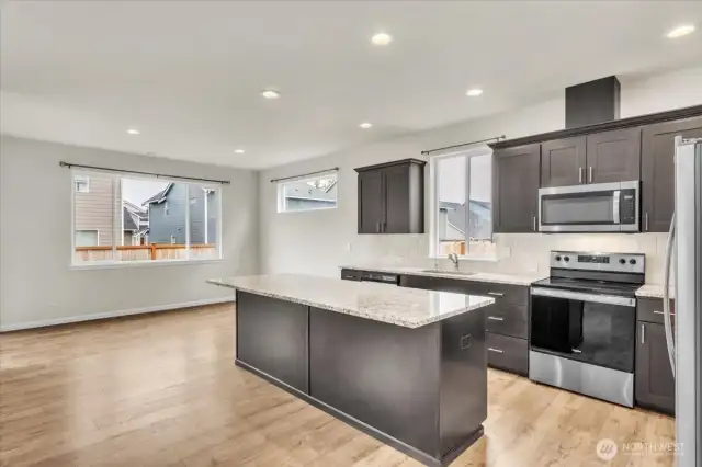 Grand Kitchen With Center Island