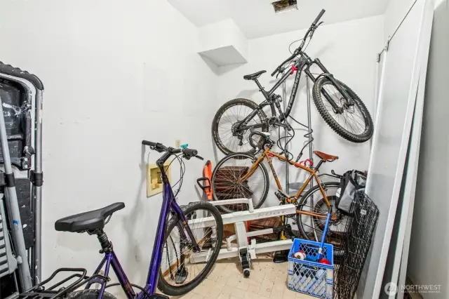 Shared storage in basement.