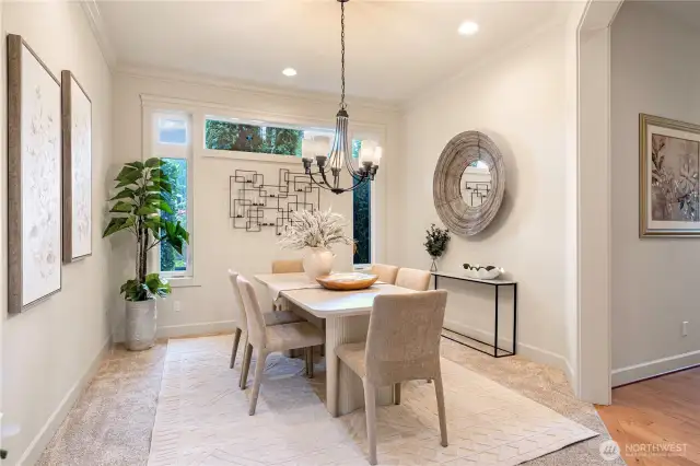 Formal Dining Room with Windows
