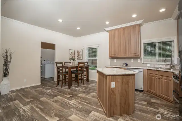 Lots of space to gather in this kitchen which is the hub of the home!