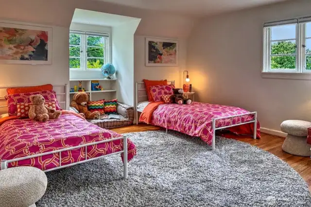 Fabulous bedroom with extra large closet is generously sized and the view is sweet.
