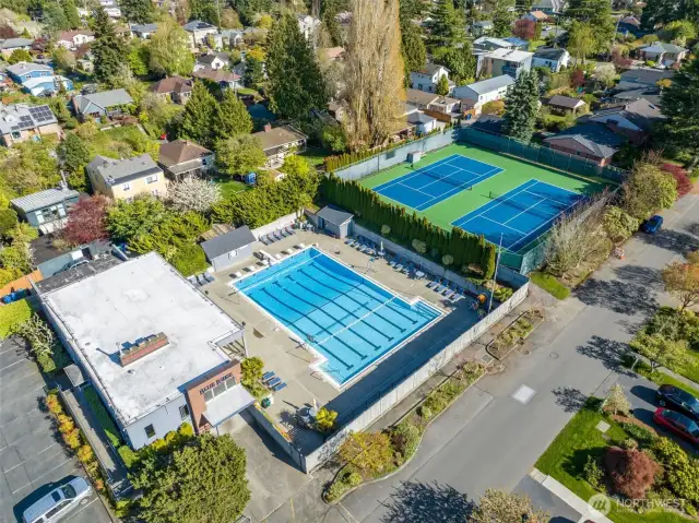 Blue Ridge Swim and Tennis Club is located directly across the street.