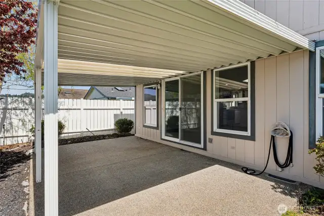 Large covered patio