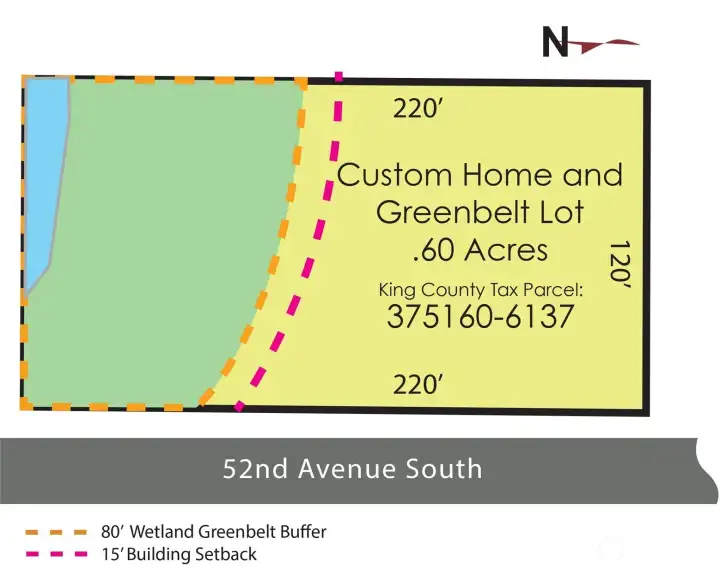 Plenty of room for your custom dream home to be built abutting a 80' wetland buffer.  Custom Construction Available by Chandler Construction.