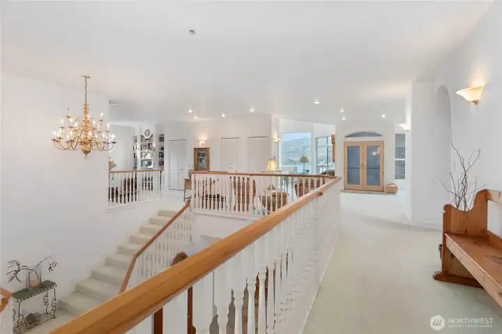 Open concept by the grand staircase