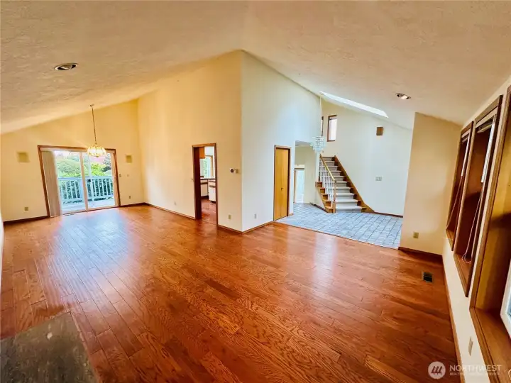 Vaulted ceilings.
