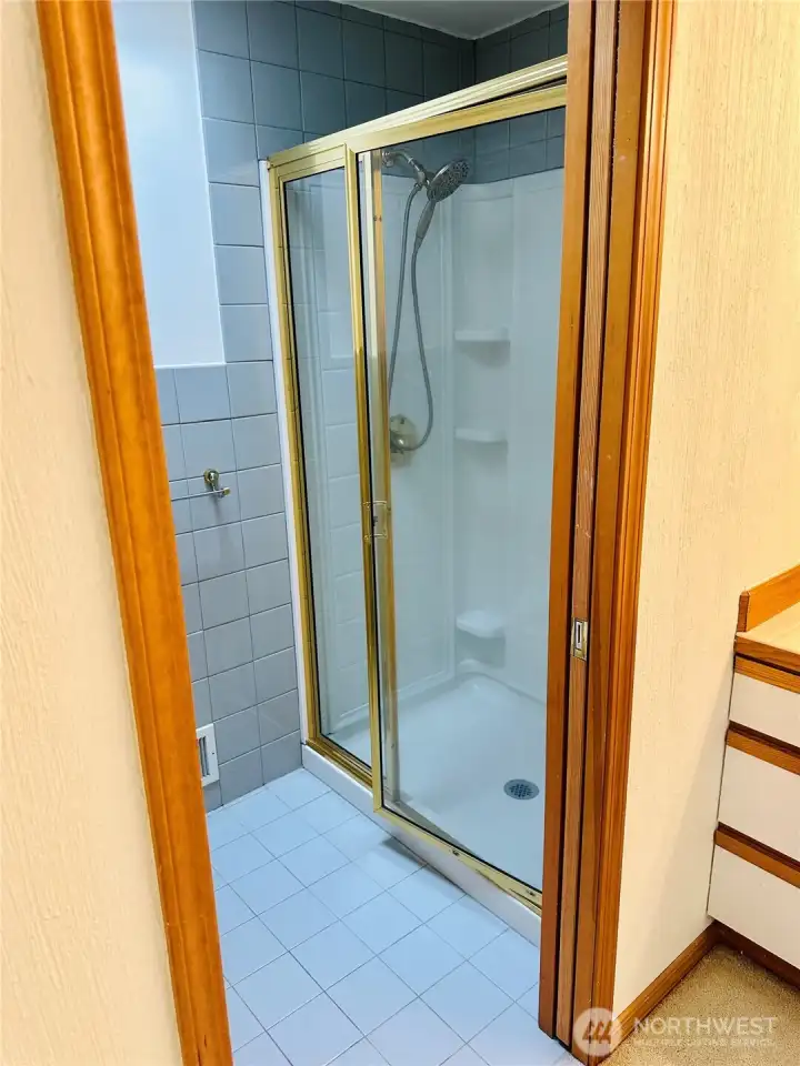 Privacy door for shower and toliet.
