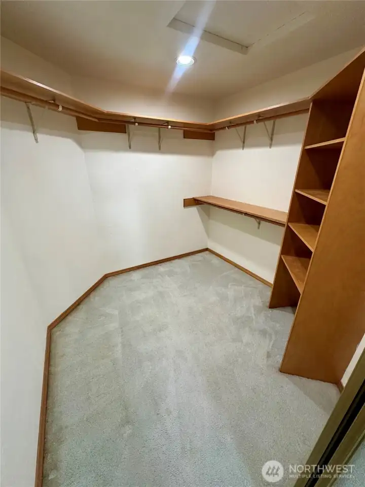 Large walk in closet.
